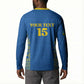 Rwanda Football Custom Button Sweatshirt Stand With Amavubi - Blue