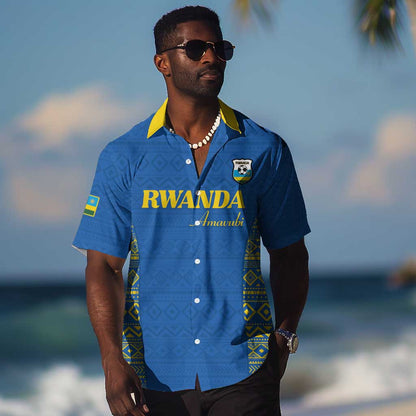 Rwanda Football Custom Hawaiian Shirt Stand With Amavubi - Blue LT15