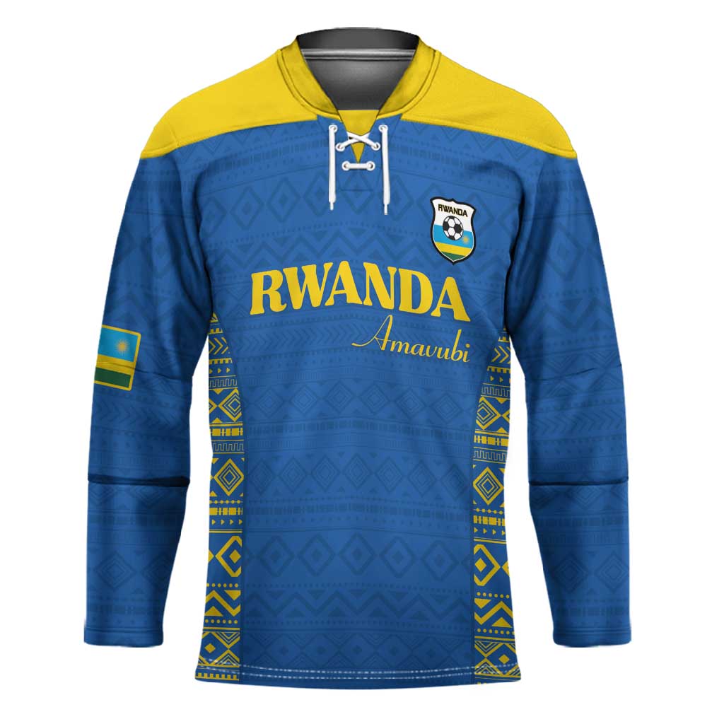Rwanda Football Custom Hockey Jersey Stand With Amavubi - Blue - African Pride