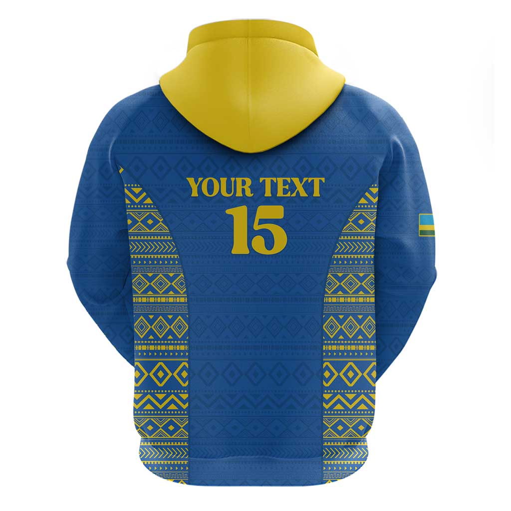 Rwanda Football Custom Hoodie Stand With Amavubi - Blue - African Pride