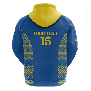 Rwanda Football Custom Hoodie Stand With Amavubi - Blue - African Pride