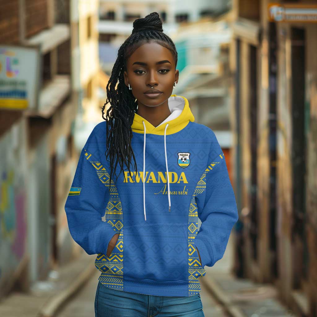 Rwanda Football Custom Hoodie Stand With Amavubi - Blue - African Pride