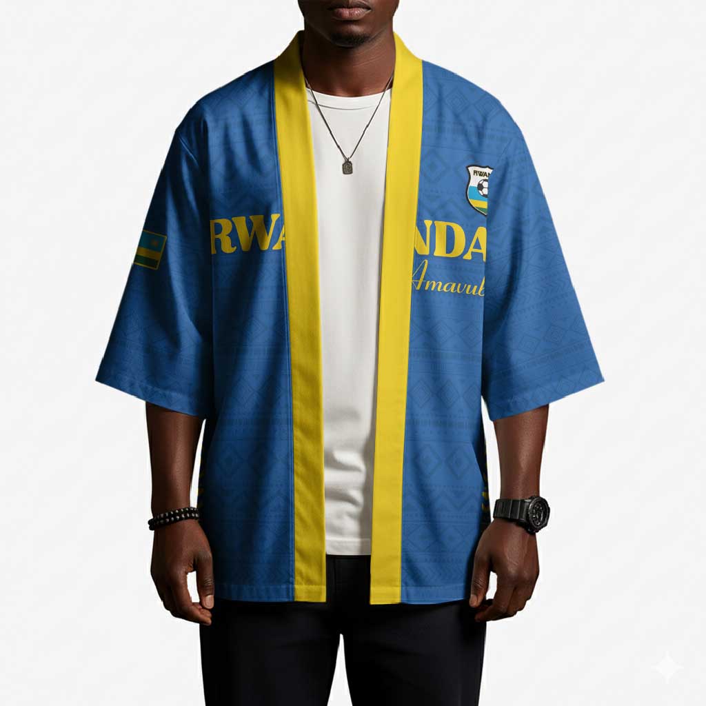 Rwanda Football Custom Kimono Stand With Amavubi - Blue - African Pride