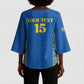 Rwanda Football Custom Kimono Sleeve Blouse Stand With Amavubi - Blue - African Pride