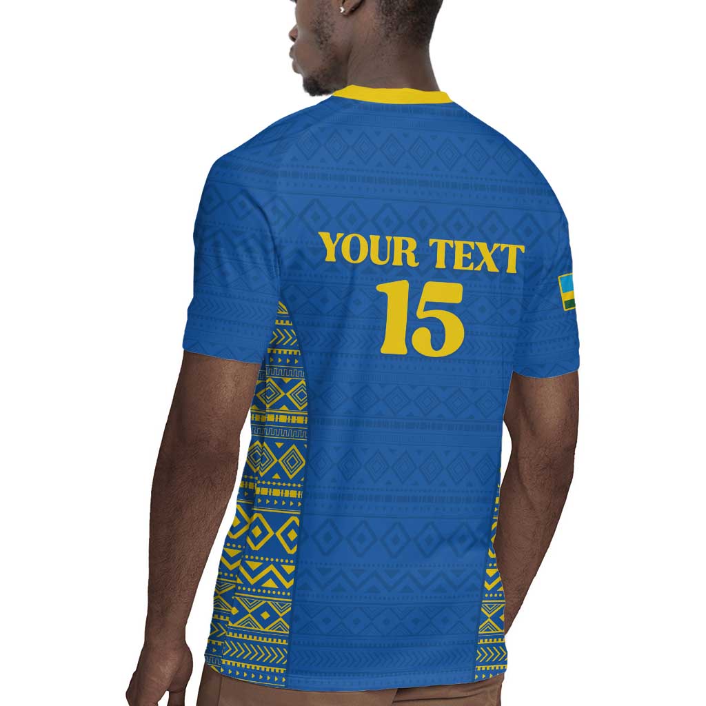 Rwanda Football Custom Rugby Jersey Stand With Amavubi - Blue LT15