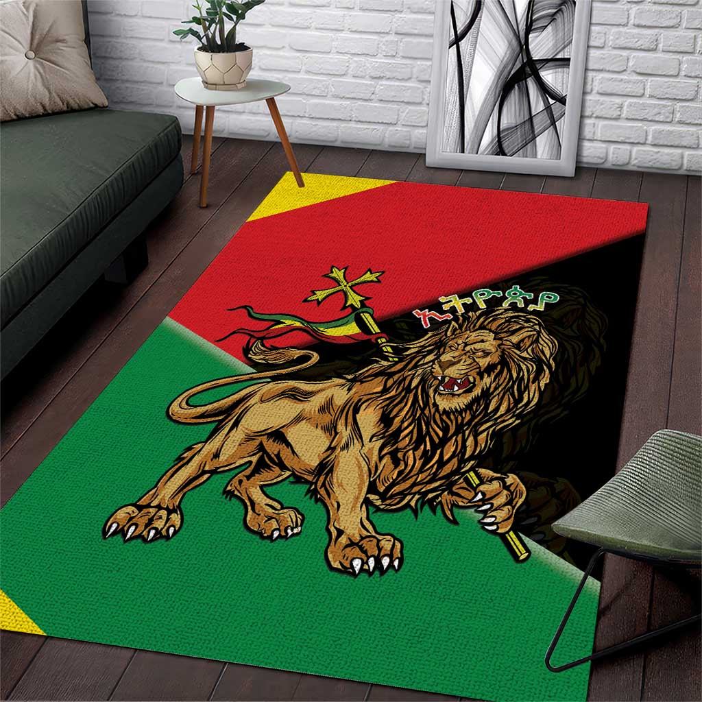 Ethiopia Lion of Judah Area Rug Ethiopia Empire 1270-1974