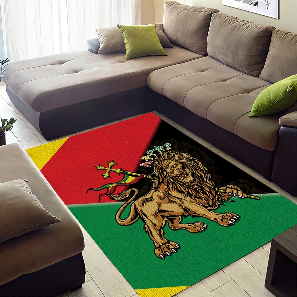 Ethiopia Lion of Judah Area Rug Ethiopia Empire 1270-1974