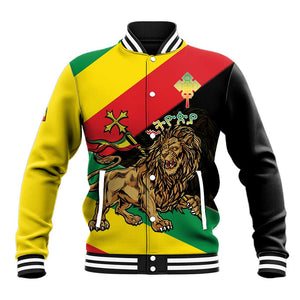 Ethiopia Lion of Judah Baseball Jacket Ethiopia Empire 1270-1974