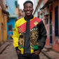 Ethiopia Lion of Judah Sleeve Zip Bomber Jacket Ethiopia Empire 1270-1974