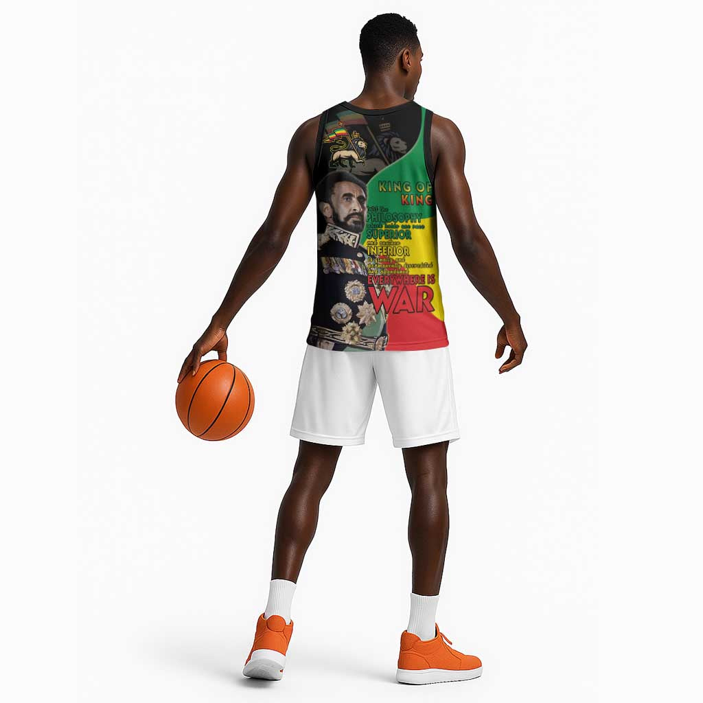 Jah Rastafari Basketball Jersey Haile Selassie LT15
