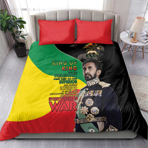 Jah Rastafari Bedding Set Haile Selassie
