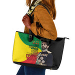 Jah Rastafari Leather Tote Bag Haile Selassie