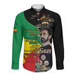 Jah Rastafari Long Sleeve Button Shirt Haile Selassie