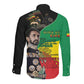 Jah Rastafari Long Sleeve Button Shirt Haile Selassie