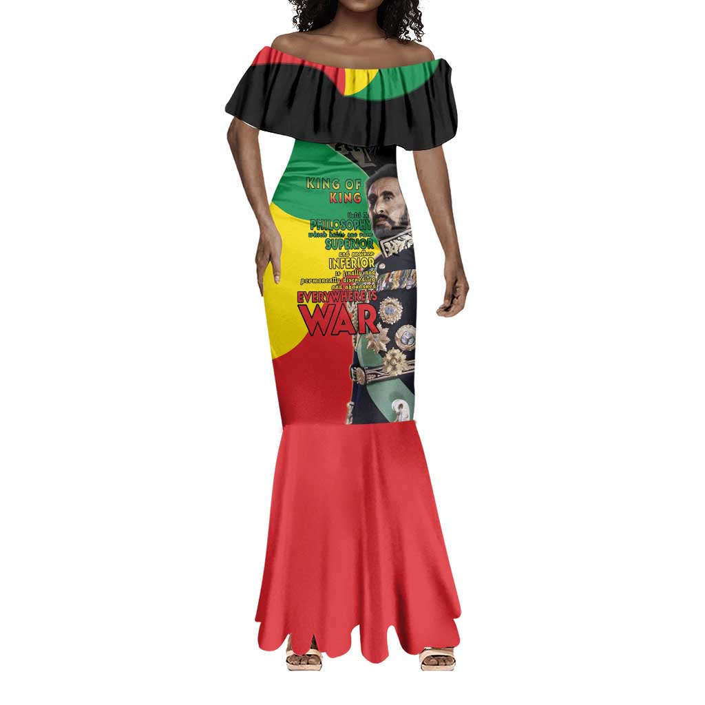Jah Rastafari Mermaid Dress Haile Selassie