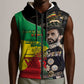 Jah Rastafari Sleeveless Zip Hoodie Haile Selassie - African Pride