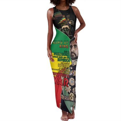 Jah Rastafari Tank Maxi Dress Haile Selassie