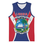Personalised Afro Liberia Basketball Jersey Coat Of Arms With Flag Map - African Pattern LT15