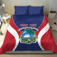Personalised Afro Liberia Bedding Set Coat Of Arms With Flag Map - African Pattern