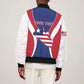 Personalised Afro Liberia Bomber Jacket Coat Of Arms With Flag Map - African Pattern