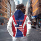 Personalised Afro Liberia Hoodie Coat Of Arms With Flag Map - African Pattern