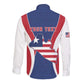 Personalised Afro Liberia Long Sleeve Button Shirt Coat Of Arms With Flag Map - African Pattern