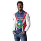 Personalised Afro Liberia Long Sleeve Polo Shirt Coat Of Arms With Flag Map - African Pattern