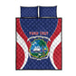 Personalised Afro Liberia Quilt Bed Set Coat Of Arms With Flag Map - African Pattern