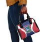 Personalised Afro Liberia Shoulder Handbag Coat Of Arms With Flag Map - African Pattern