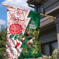 Personalized South Africa Combine England Rugby Garden Flag Springboks and Red Rose