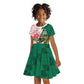 Personalized South Africa Combine England Rugby Kid Short Sleeve Dress Springboks and Red Rose