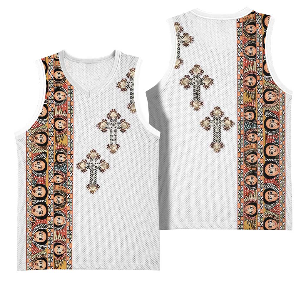 Ethiopia Angels Tilet With Cross Basketball Jersey LT15
