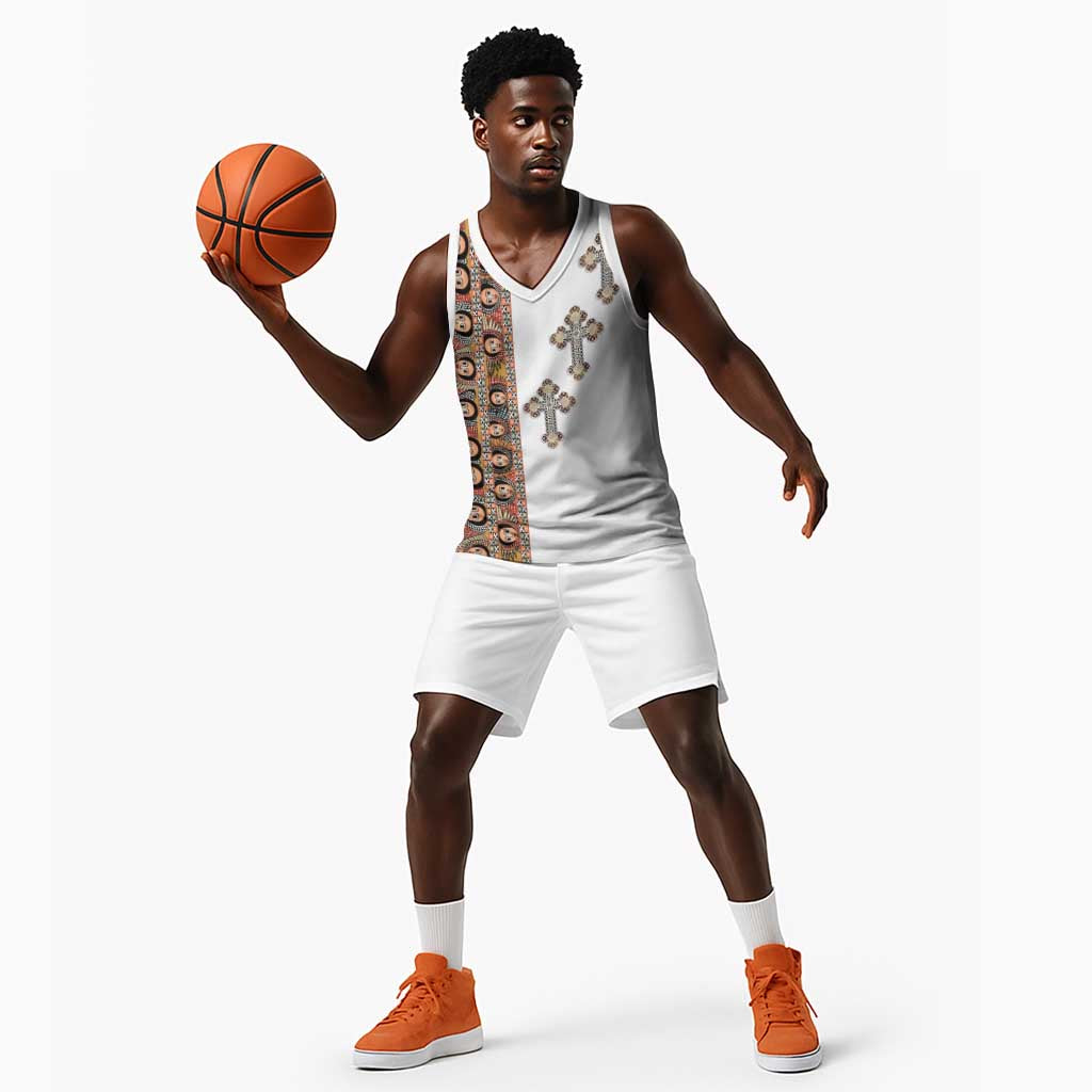Ethiopia Angels Tilet With Cross Basketball Jersey LT15