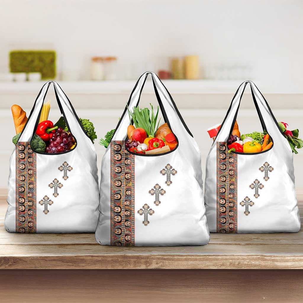 Ethiopia Angels Tilet With Cross Grocery Bag