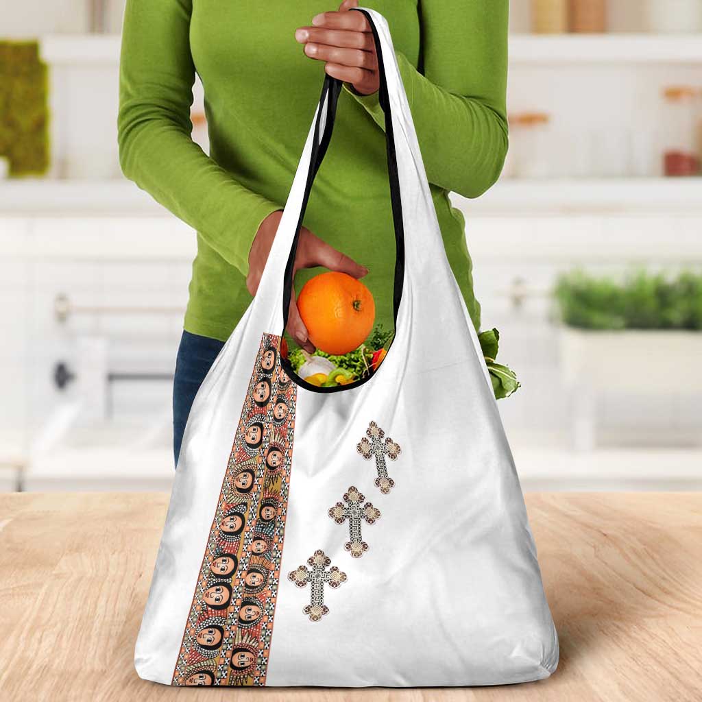 Ethiopia Angels Tilet With Cross Grocery Bag