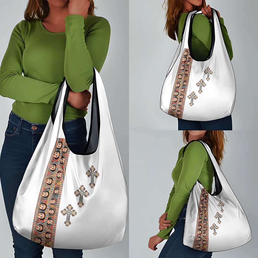 Ethiopia Angels Tilet With Cross Grocery Bag