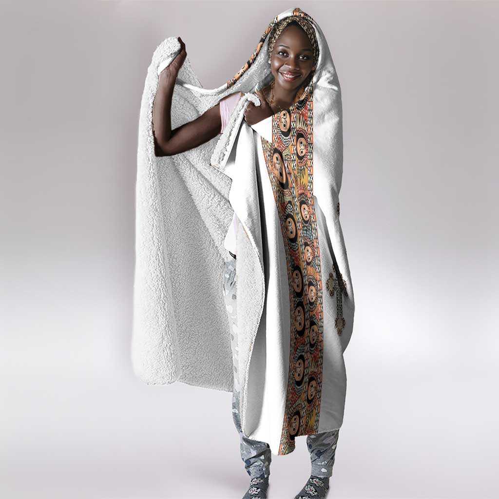 Ethiopia Angels Tilet With Cross Hooded Blanket