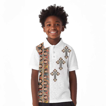 Ethiopia Angels Tilet With Cross Kid Polo Shirt
