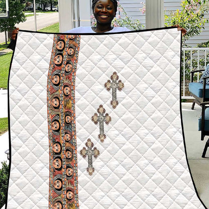 Ethiopia Angels Tilet With Cross Quilt