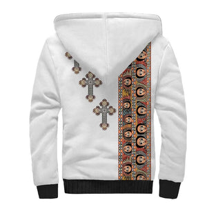 Ethiopia Angels Tilet With Cross Sherpa Hoodie