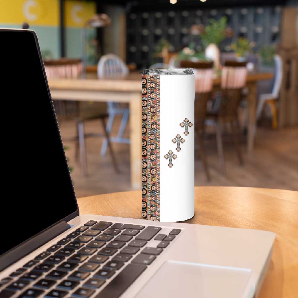 Ethiopia Angels Tilet With Cross Skinny Tumbler