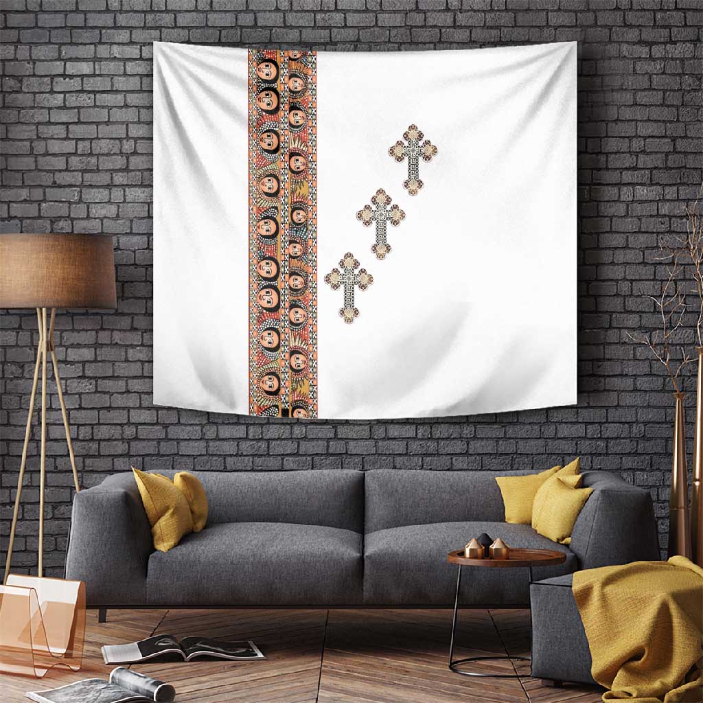 Ethiopia Angels Tilet With Cross Tapestry