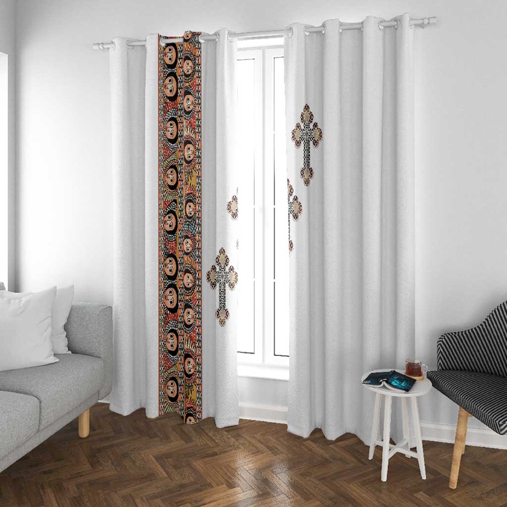 Ethiopia Angels Tilet With Cross Window Curtain
