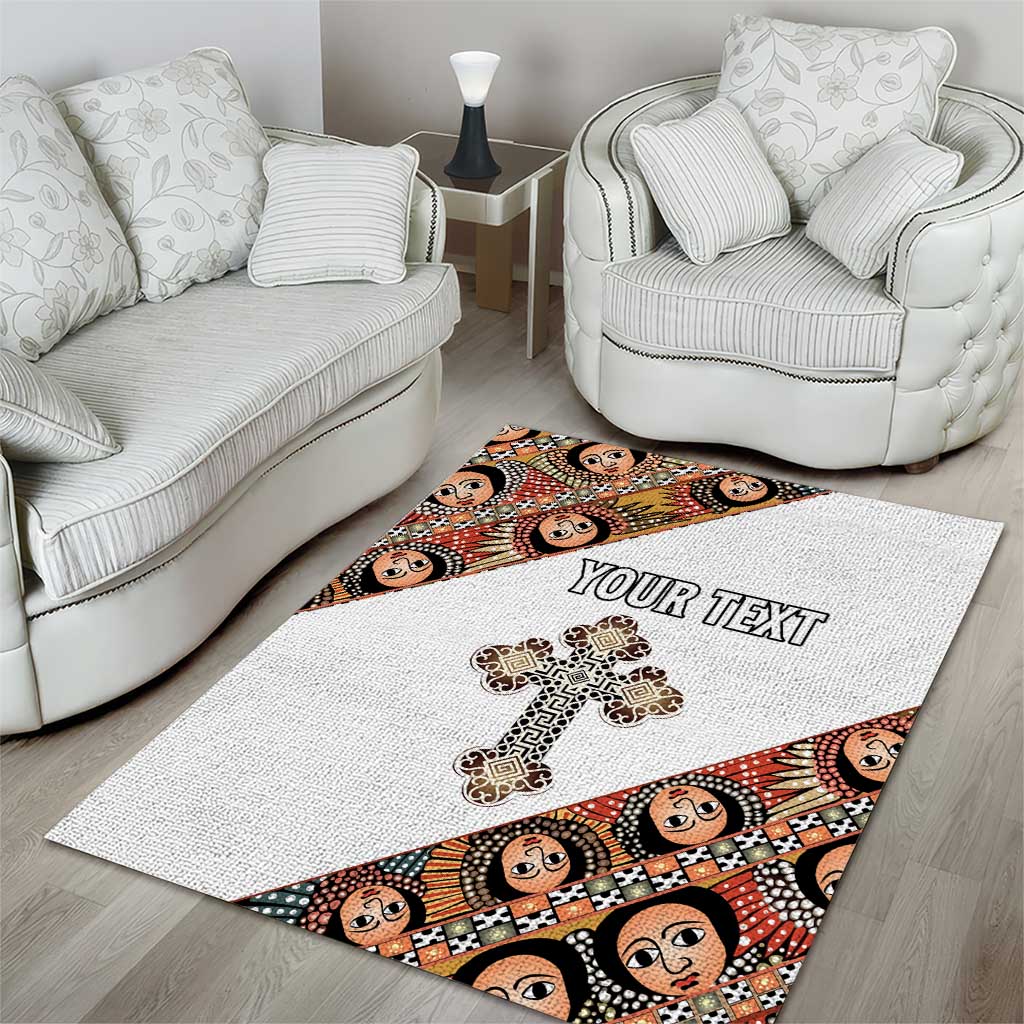 Personalized Ethiopia Area Rug Ethiopian Orthodox Church Angel