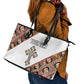 Personalized Ethiopia Leather Tote Bag Ethiopian Orthodox Church Angel