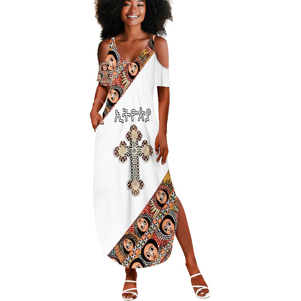Personalized Ethiopia Summer Maxi Dress Ethiopian Orthodox Church Angel