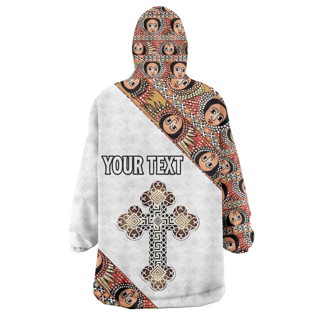 Personalized Ethiopia Wearable Blanket Hoodie Ethiopian Orthodox Church Angel