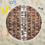 Personalized Ethiopia Beach Blanket Ethiopian Tewahedo Angel Orthodox