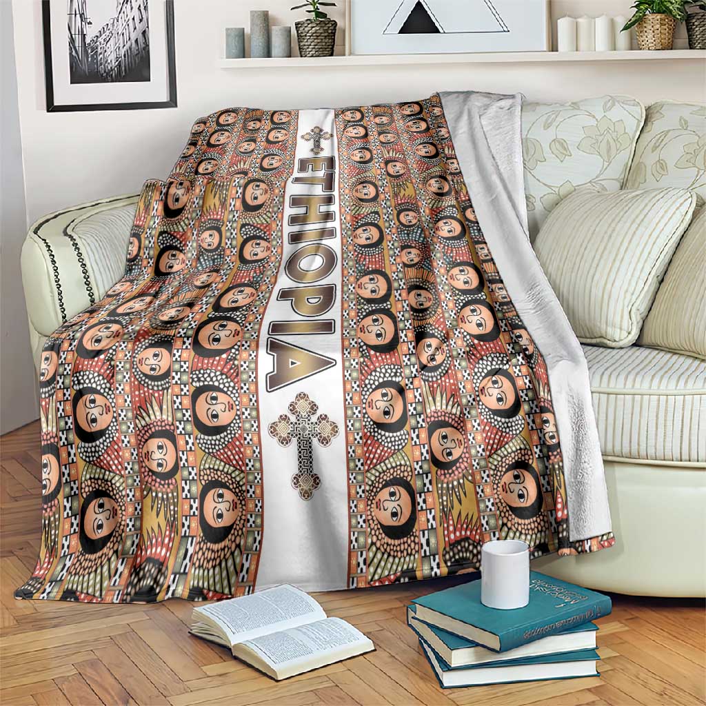 Personalized Ethiopia Blanket Ethiopian Tewahedo Angel Orthodox