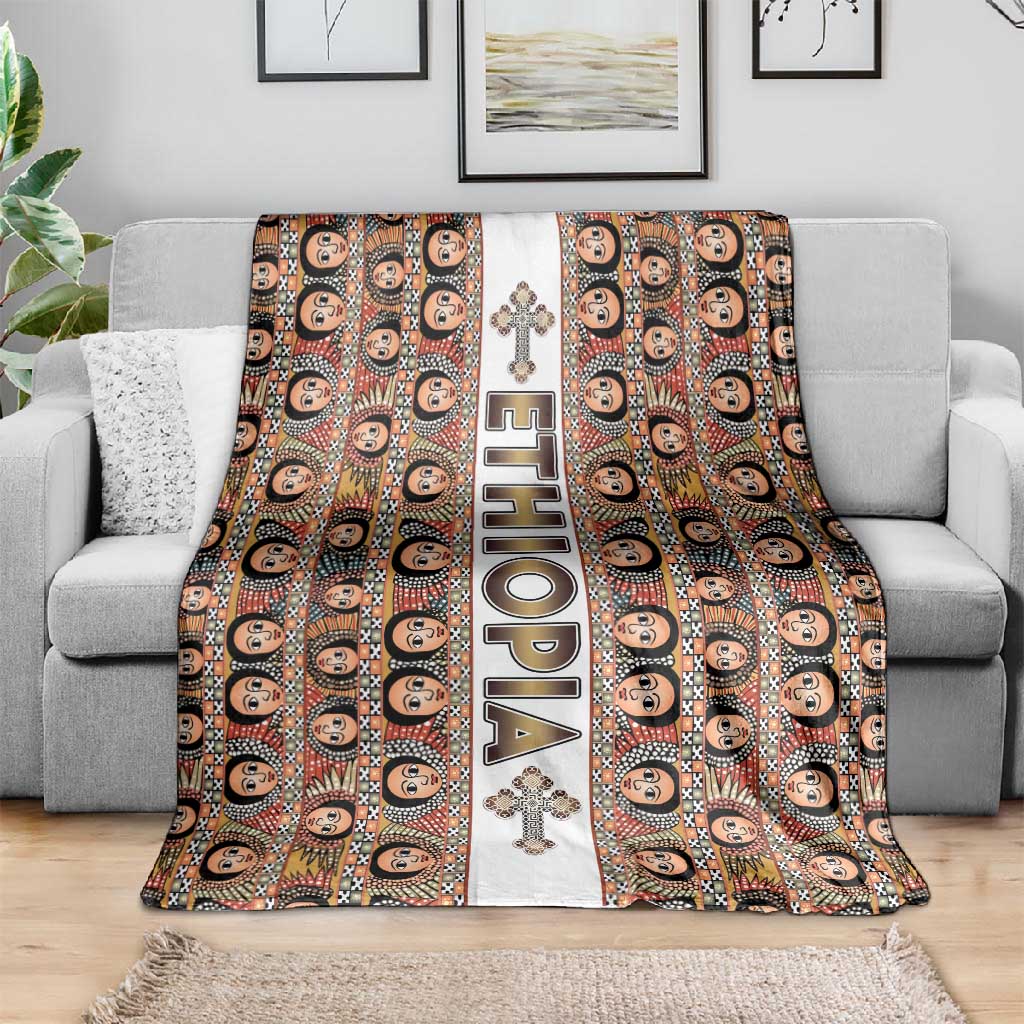 Personalized Ethiopia Blanket Ethiopian Tewahedo Angel Orthodox